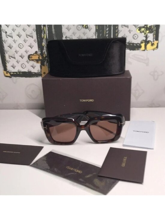 New Authentic Tom Ford Esme TF1157 52J Havana/Brown Sunglasses main image 11